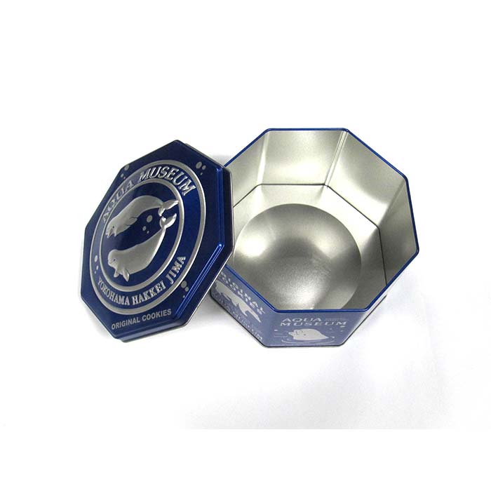 Octagon Cookie Tin Container