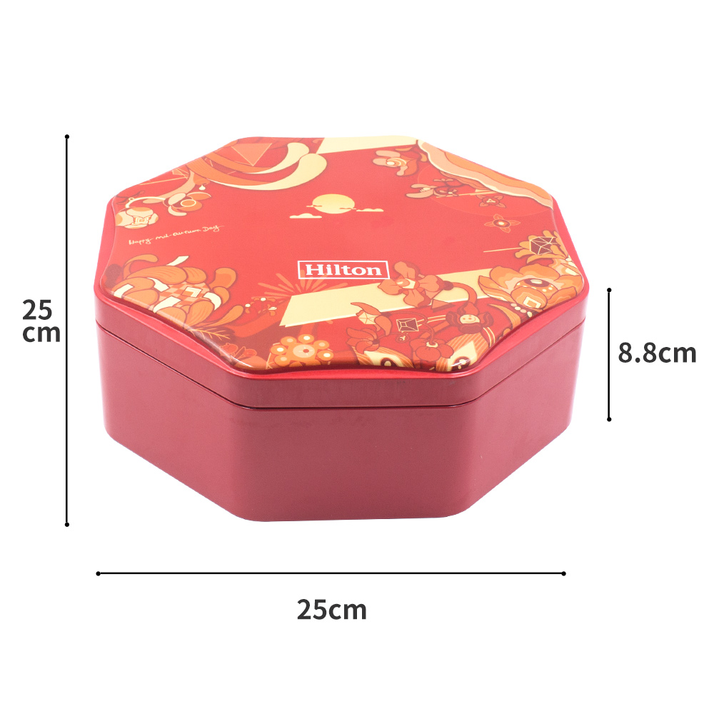 Octagon Biscuit Tin Box