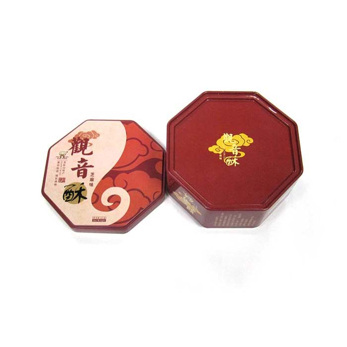 Octagon Tea Tin Container