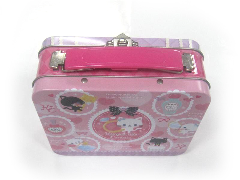 Handle Lunch Tin Box with Clear Window