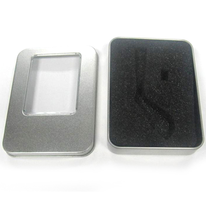 Rectangular USB Tin Box with Window