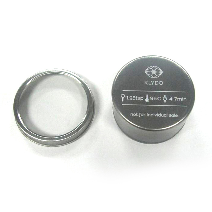 Round Tea Tin Box with Clear Window