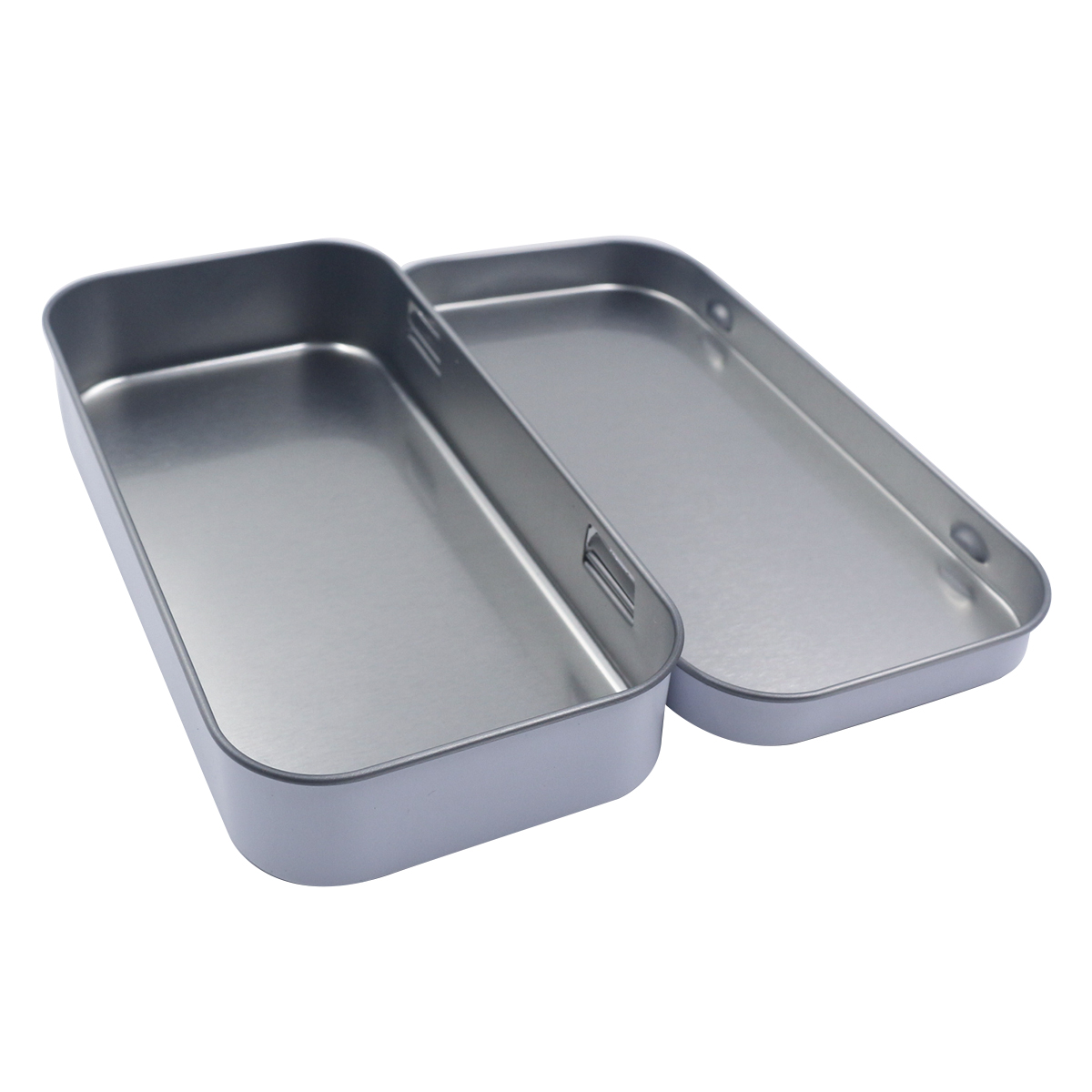 Square clamshell tin box