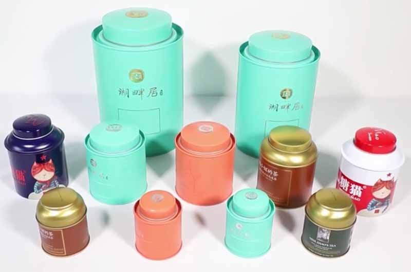 6pcs Tea Tins Canister With Airtight Double Lids,mini Tin Can Box