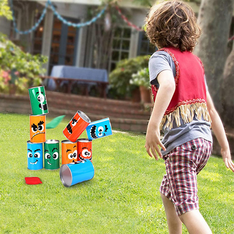 10 Pcs Carnival Bean Bag Tin Can For Kids Sandbag